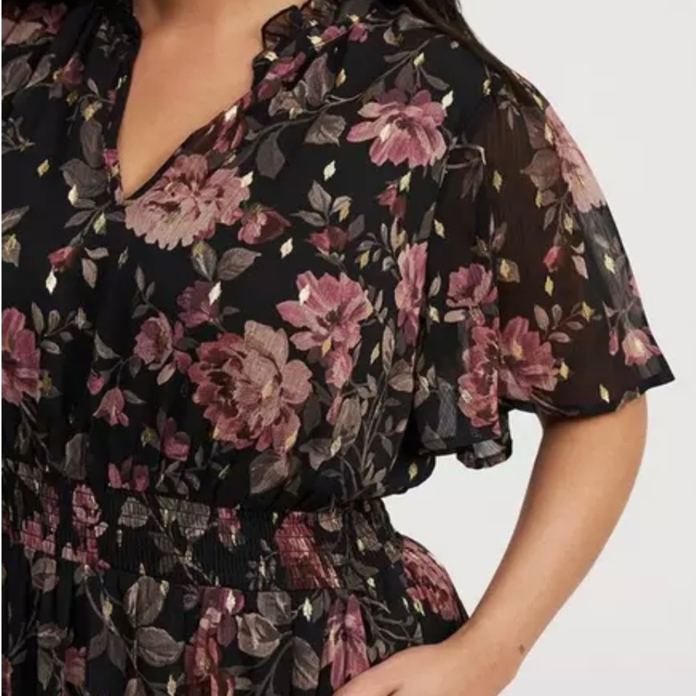 Torrid Floral Black Dress - Picture 2 of 15